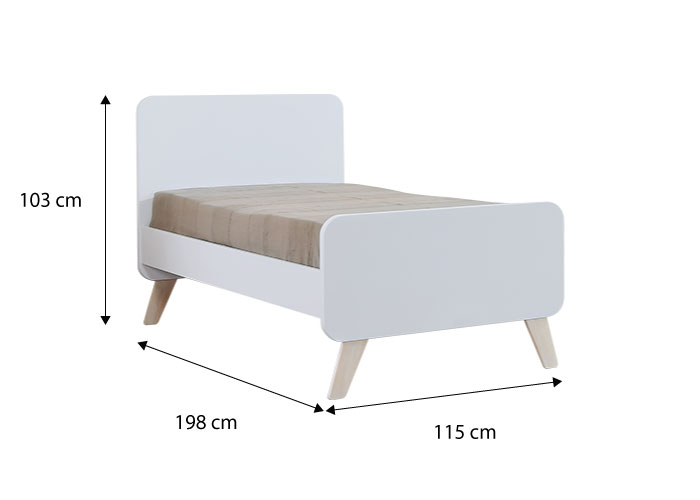 Oslo Super Single Bed Frame with Pull Out Single Raising Bed